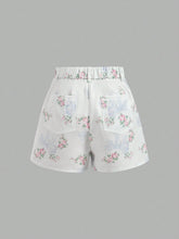 MOD Sweet Floral Print High Waist Vacation Style Match With Wide-Leg Shorts